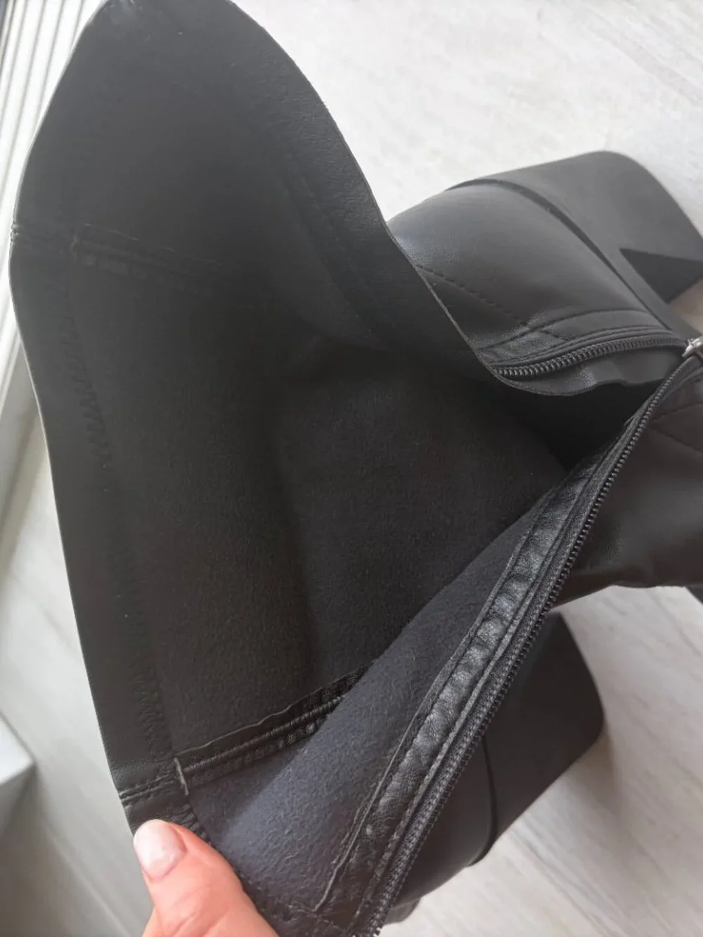 Public Desire Be mine high heeled sock boots in black stretch